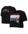 Women's Black Brooklyn Nets Cityscape Crop Boxy T-shirt Black $22.00 Tops