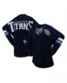Women's Branded Navy Tennessee Titans Spirit Jersey Lace-Up V-Neck Long Sleeve T-shirt Navy $41.81 Tops