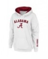 Women's White Alabama Crimson Tide Arch and Logo 1 Pullover Hoodie White $35.39 Sweatshirts