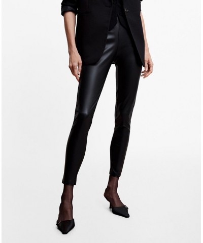 Women's Faux Leather Leggings Black $25.49 Pants